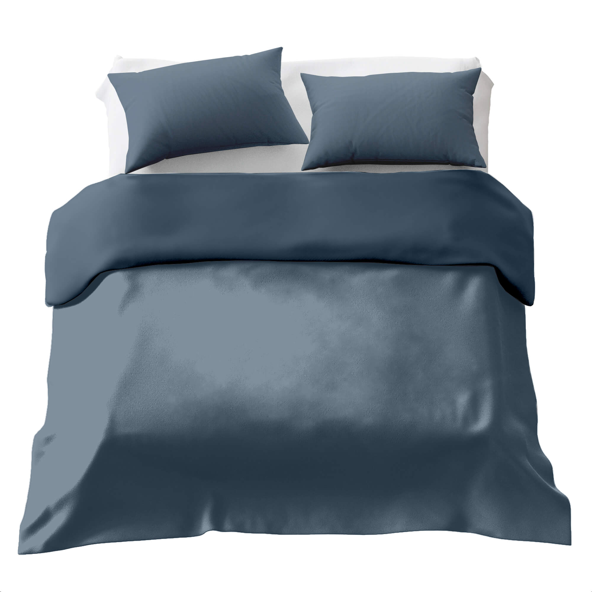 Juego de ropa de cama básico con manta terapéutica azul acero