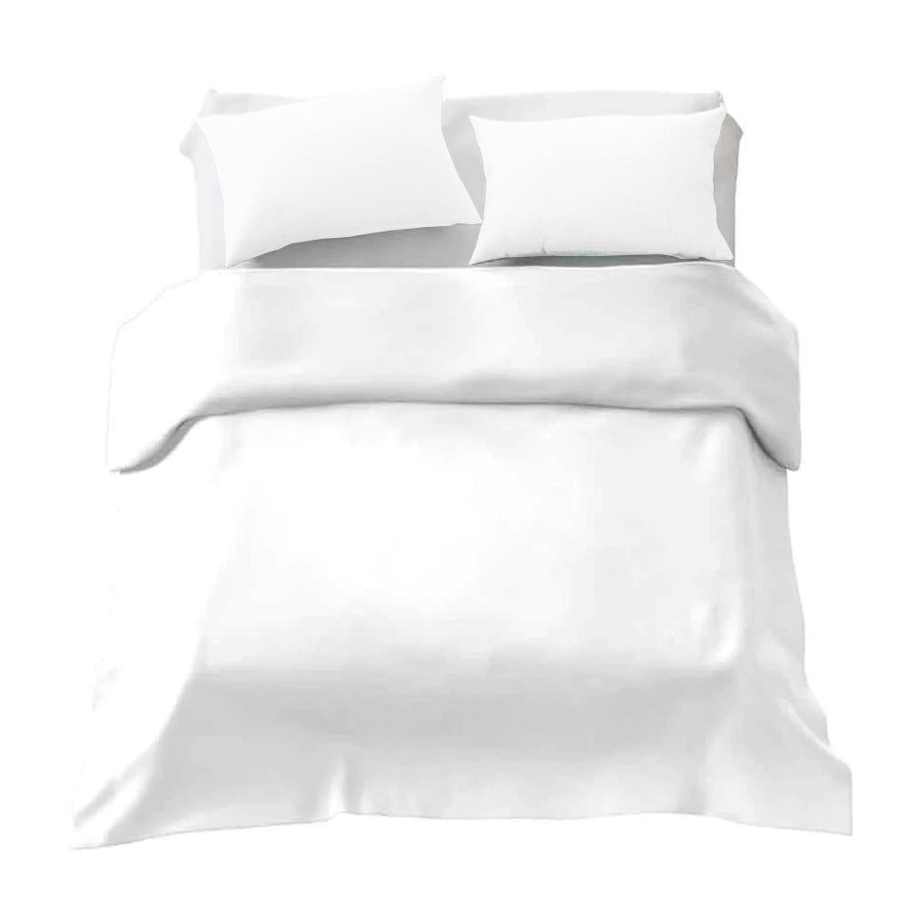 Juego de ropa de cama básico con manta terapéutica blanca