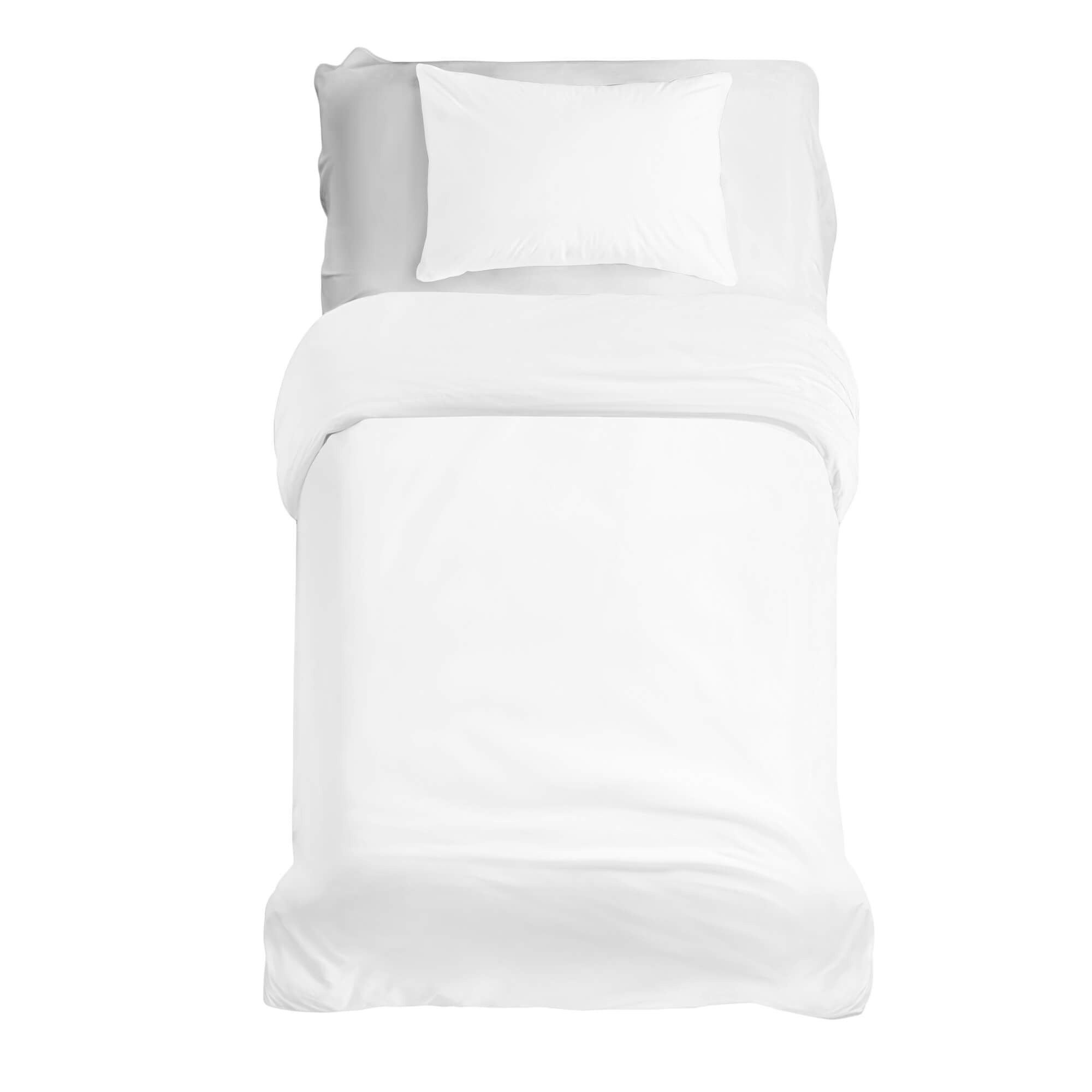 Juego de ropa de cama básico con manta terapéutica blanca