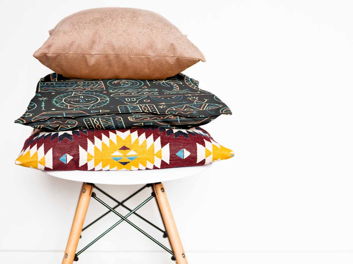 Almohada de salud con patrón hawaiano verde