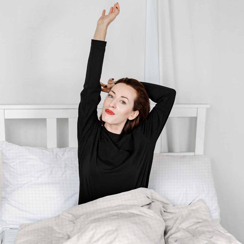 Set de ropa de cama con manta terapéutica, claro a cuadros