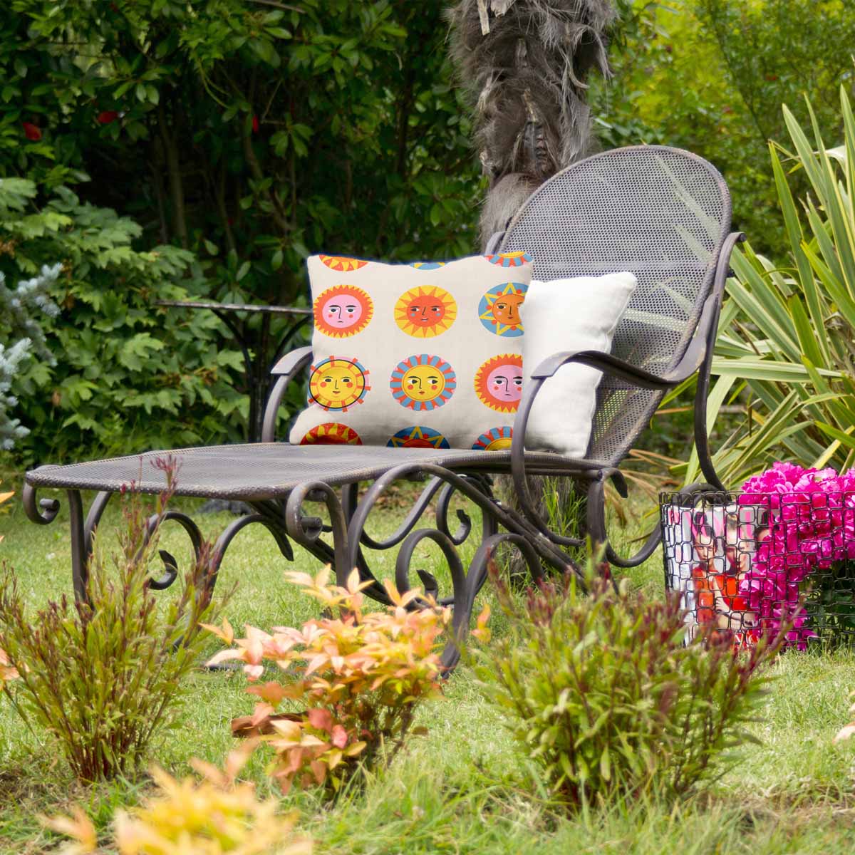 Almohada de salud beige con sol