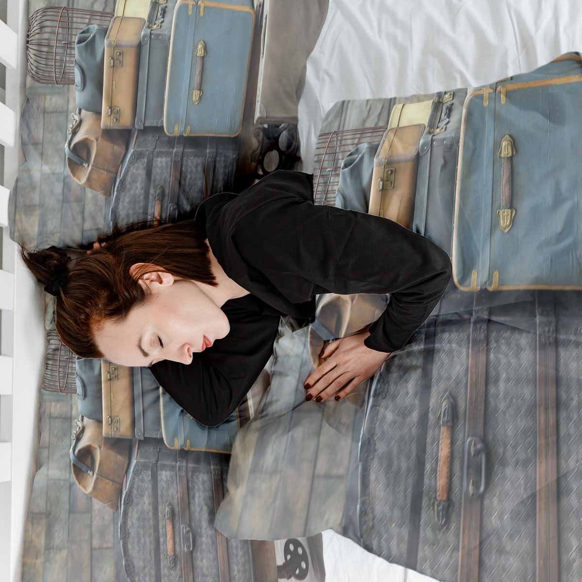 Set de ropa de cama con mantas terapéuticas y cajas