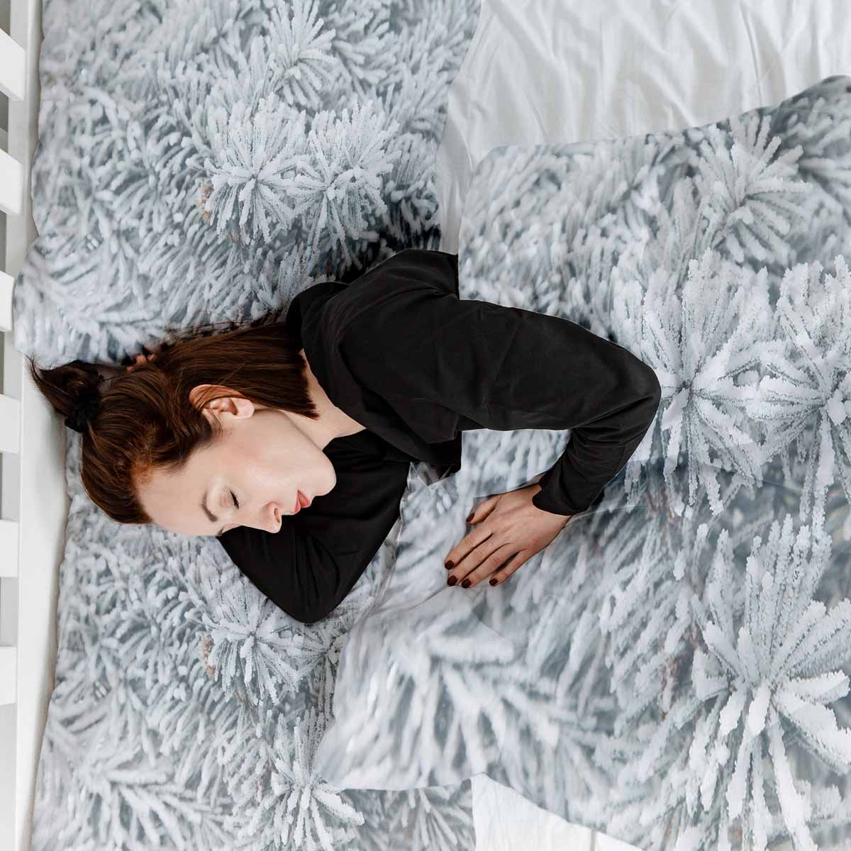 Set de ropa de cama con mantas terapéuticas y carámbanos