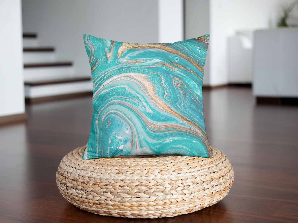 Almohada de salud mármol turquesa