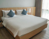Set de ropa de cama con manta terapéutica, claro a cuadros