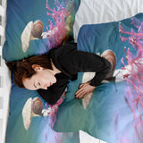 Set de ropa de cama con manta terapéutica con hongo y caracol