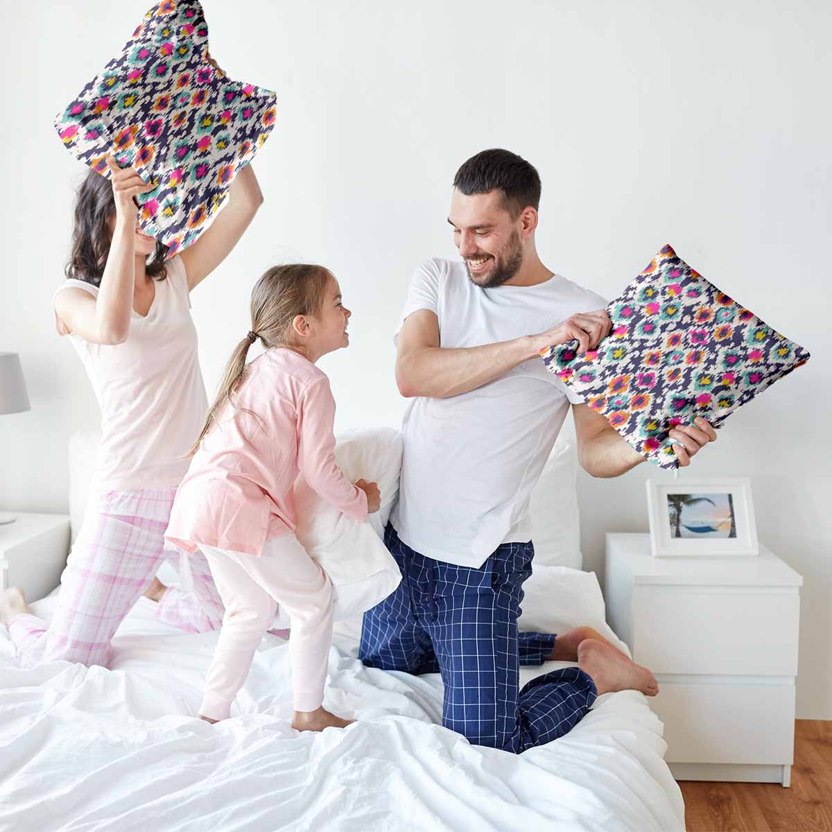 Almohada de salud colorida con estampado de leopardo