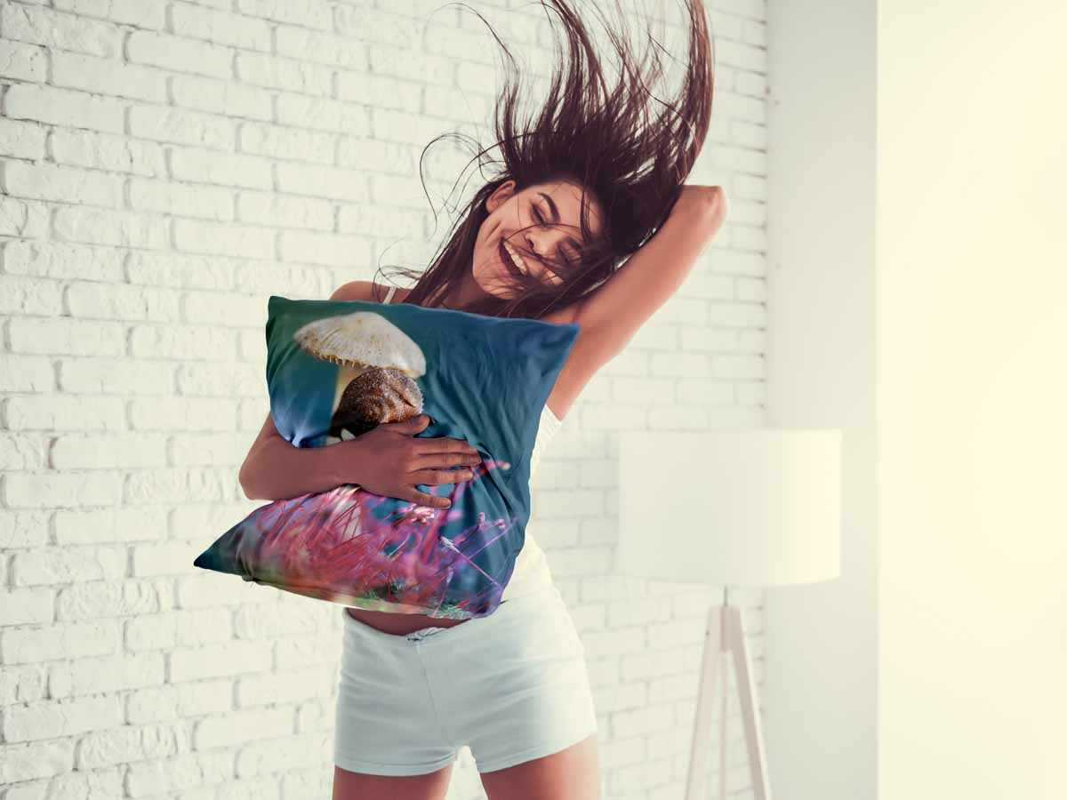 Almohada de salud con hongo y caracol