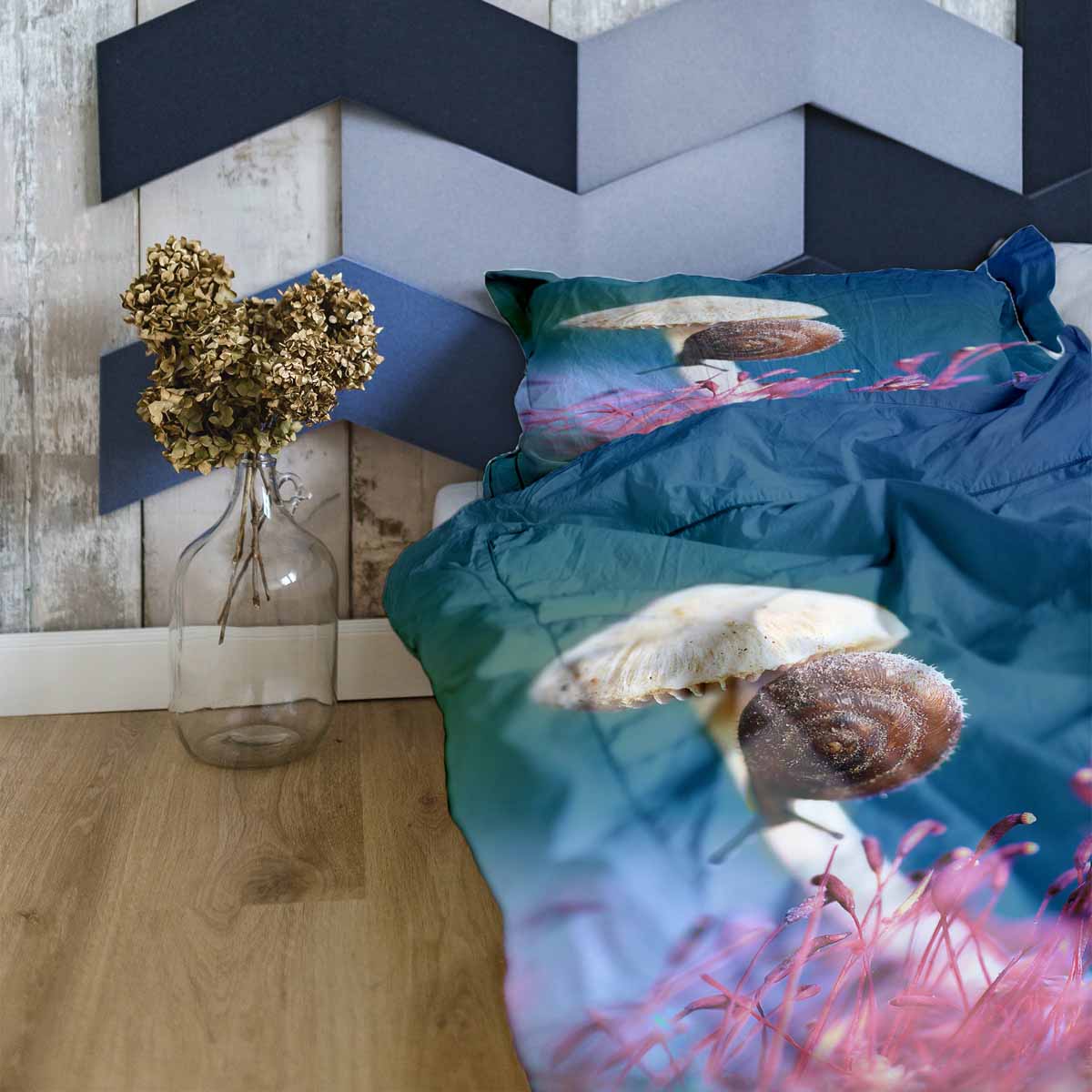 Manta terapéutica original - Funda de algodón con hongo y caracol