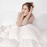 Juego de ropa de cama con mantas terapéuticas blancas con semicírculos