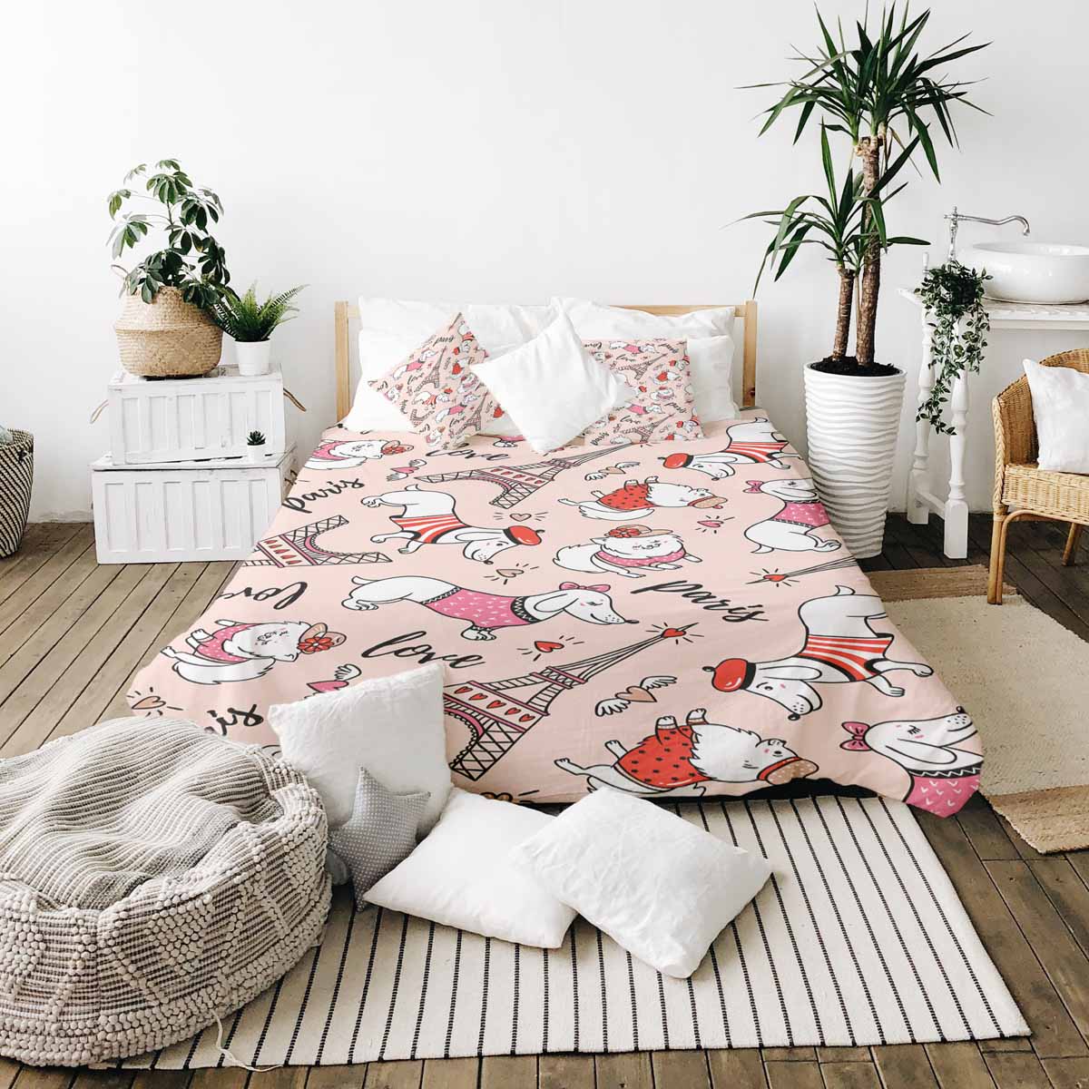 Set de ropa de cama para perros Terapiedecken en París