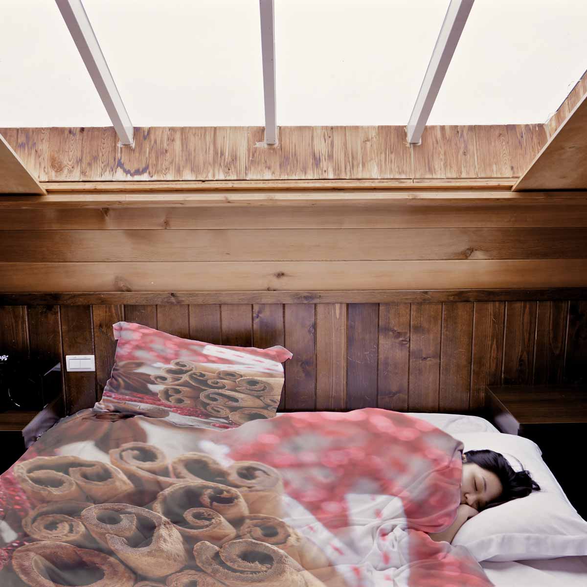 Set de ropa de cama con mantas terapéuticas y palitos de canela