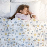 Manta terapéutica original - Manta de peso arcoíris con funda de algodón para niños