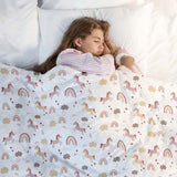Manta terapéutica original - Manta de peso unicornio con funda de algodón para niños