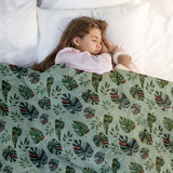 Manta terapéutica original - Funda de algodón Monstera oscura