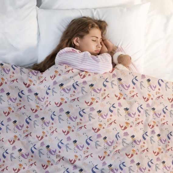 Manta terapéutica original - Funda de algodón sirena