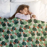 Manta terapéutica original - Funda de algodón Monstera clara