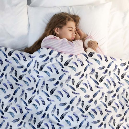 Manta terapéutica original - Funda de algodón con plumas