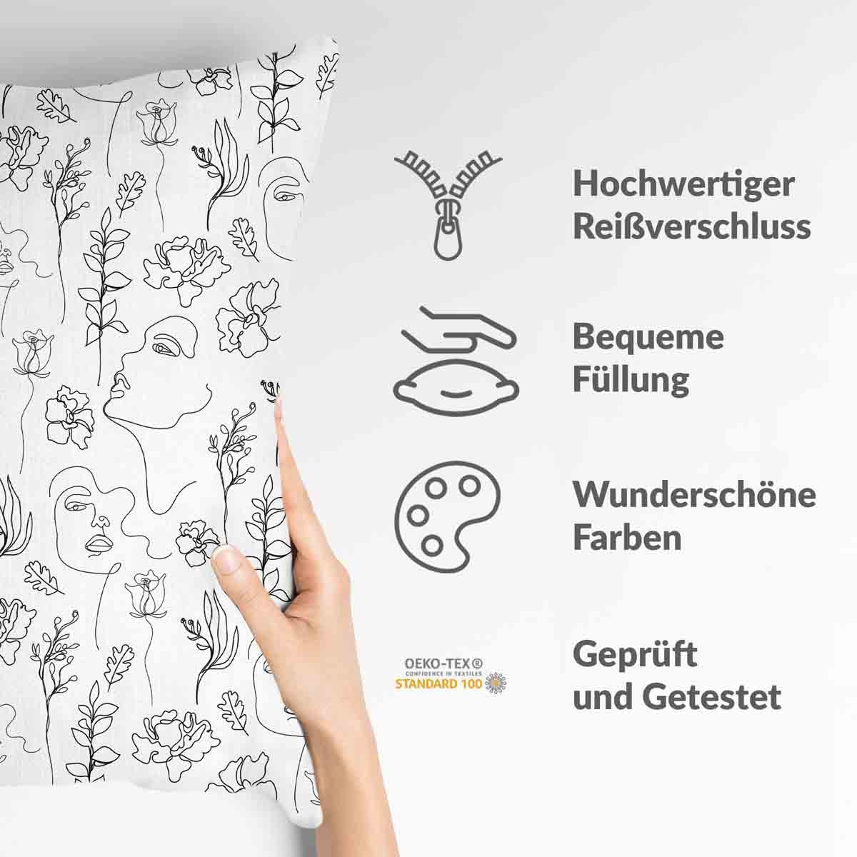 Almohada de salud Boho flores