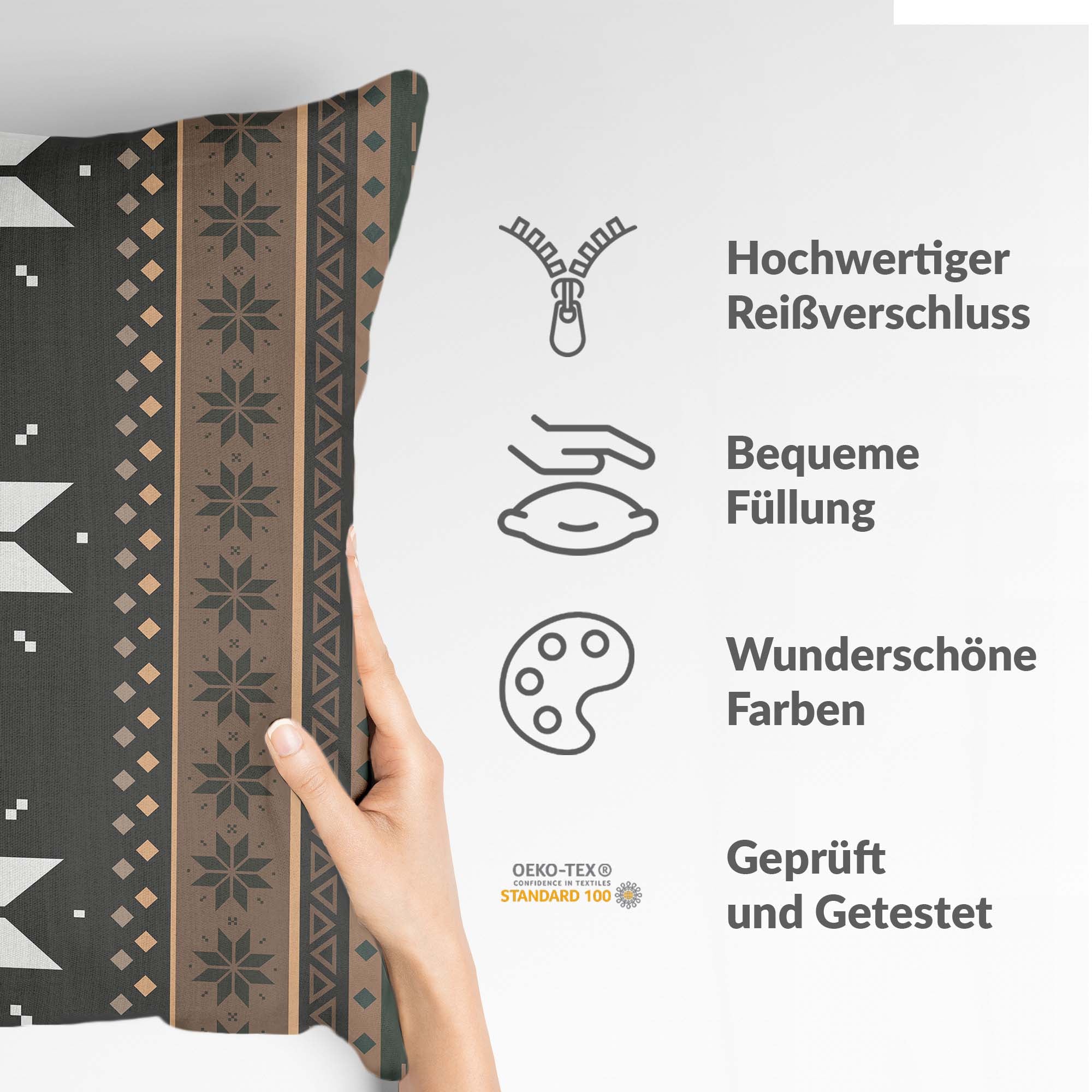 Almohada de salud a rayas con estrellas