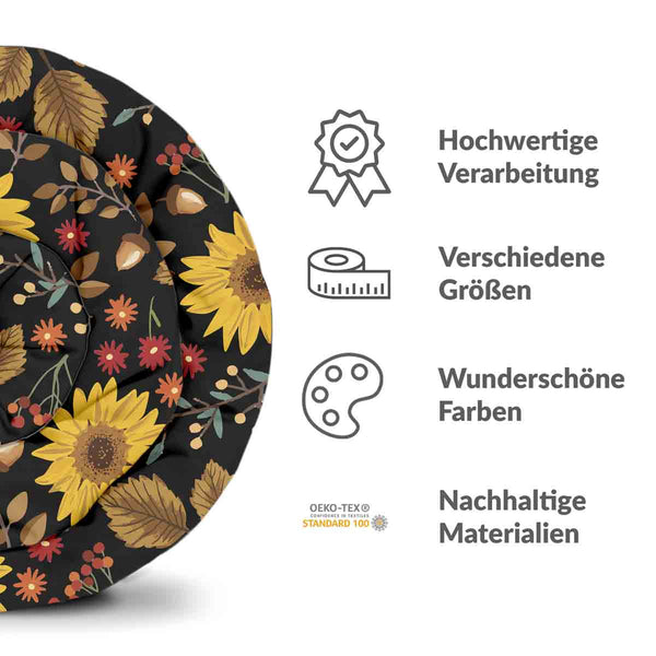 Set de ropa de cama con manta terapéutica y girasol