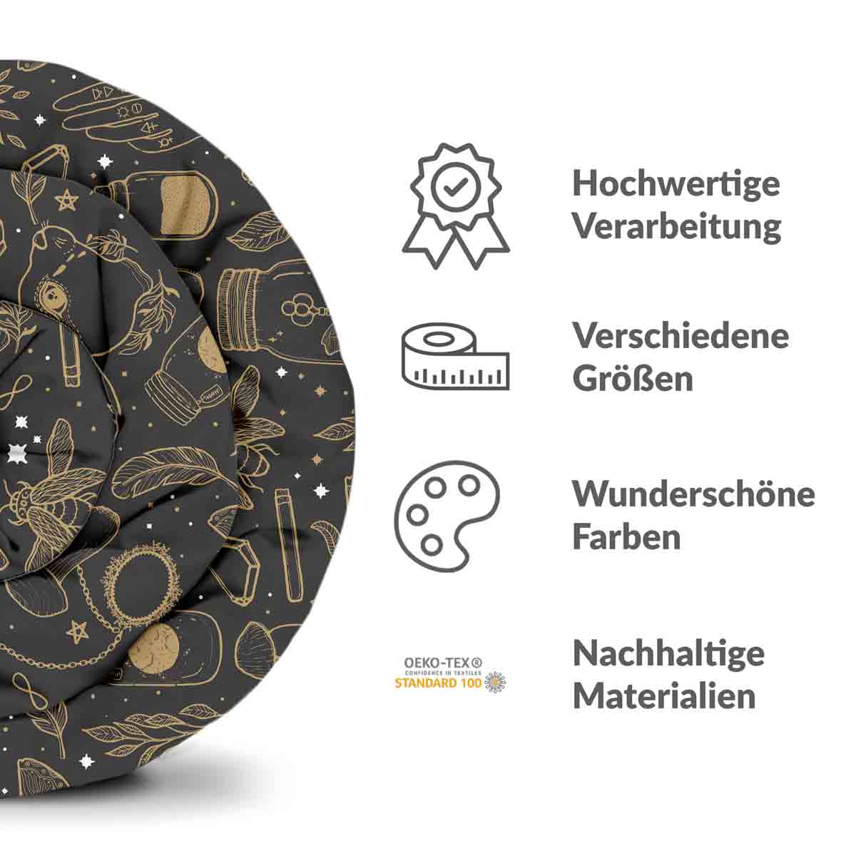 Manta terapéutica original - Funda de algodón negro mágico