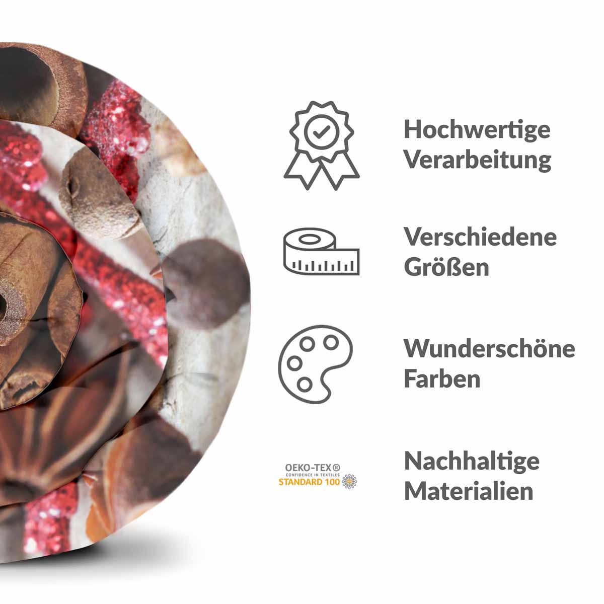 Set de ropa de cama con mantas terapéuticas y palitos de canela