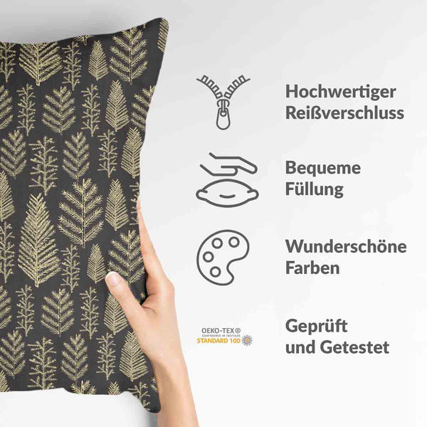 Almohada de salud con motivo de bosque