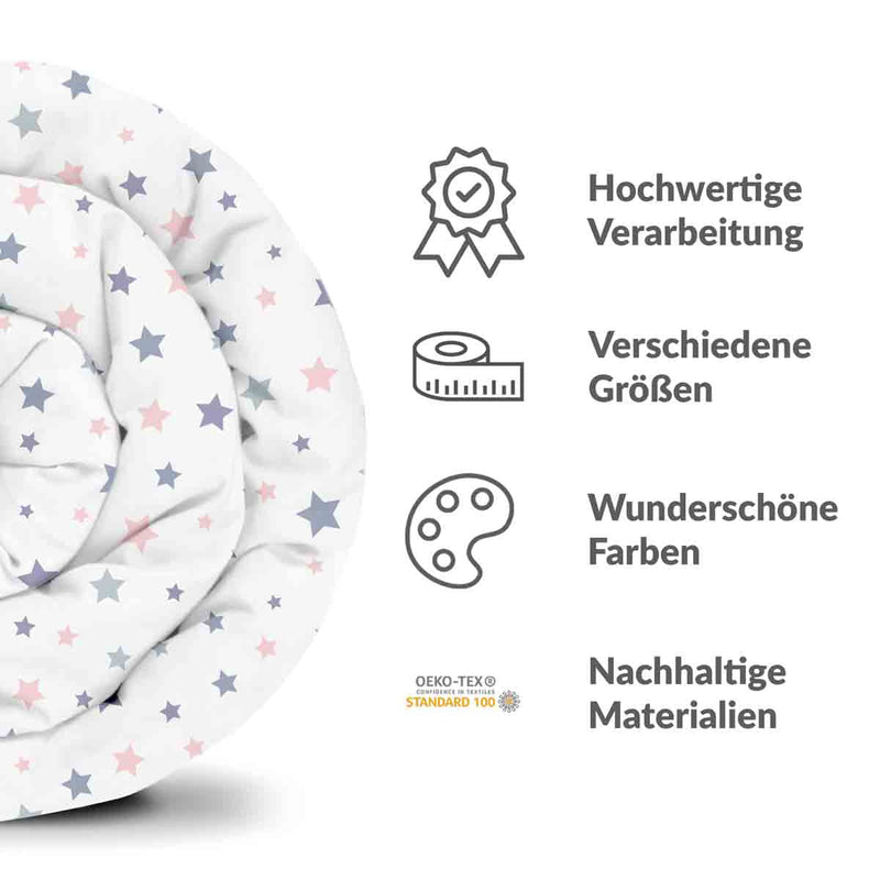 Manta terapéutica original - Funda de algodón blanca con estrellas
