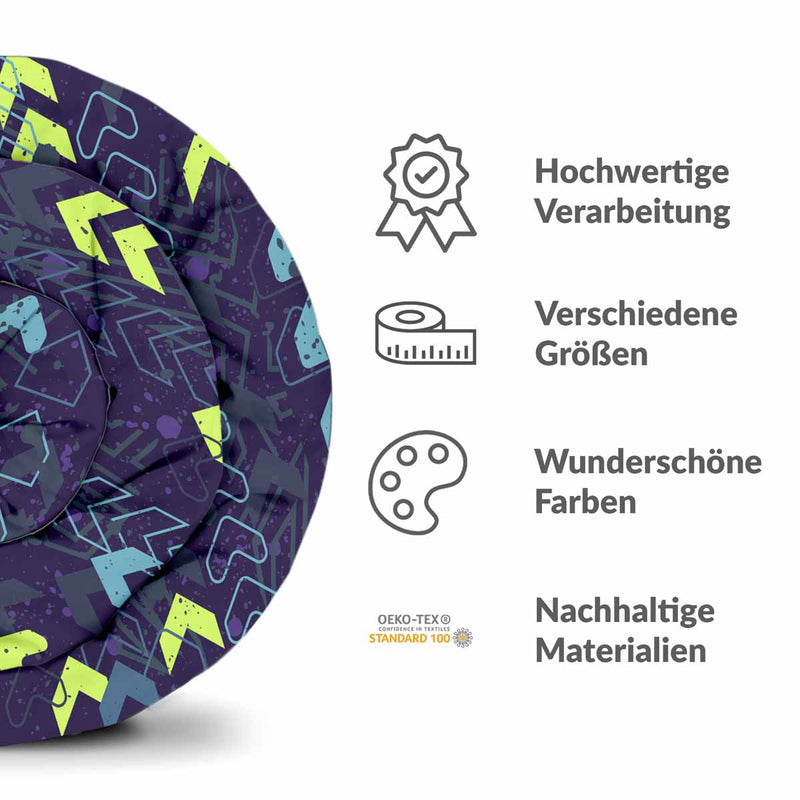 Manta terapéutica original - Funda de algodón azul oscuro con flechas