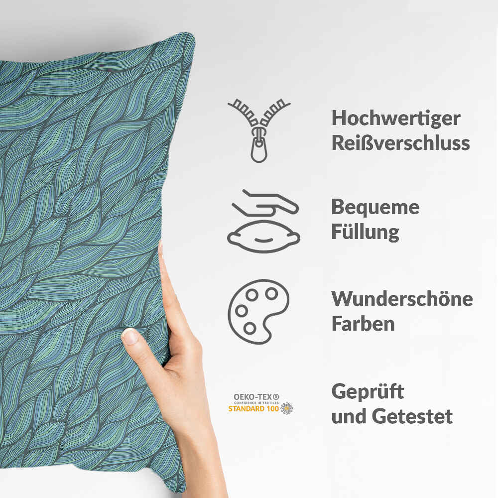 Almohada de salud tejido verde