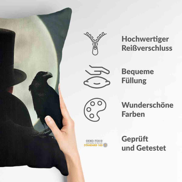 Almohada de salud hombre a la luz de la luna
