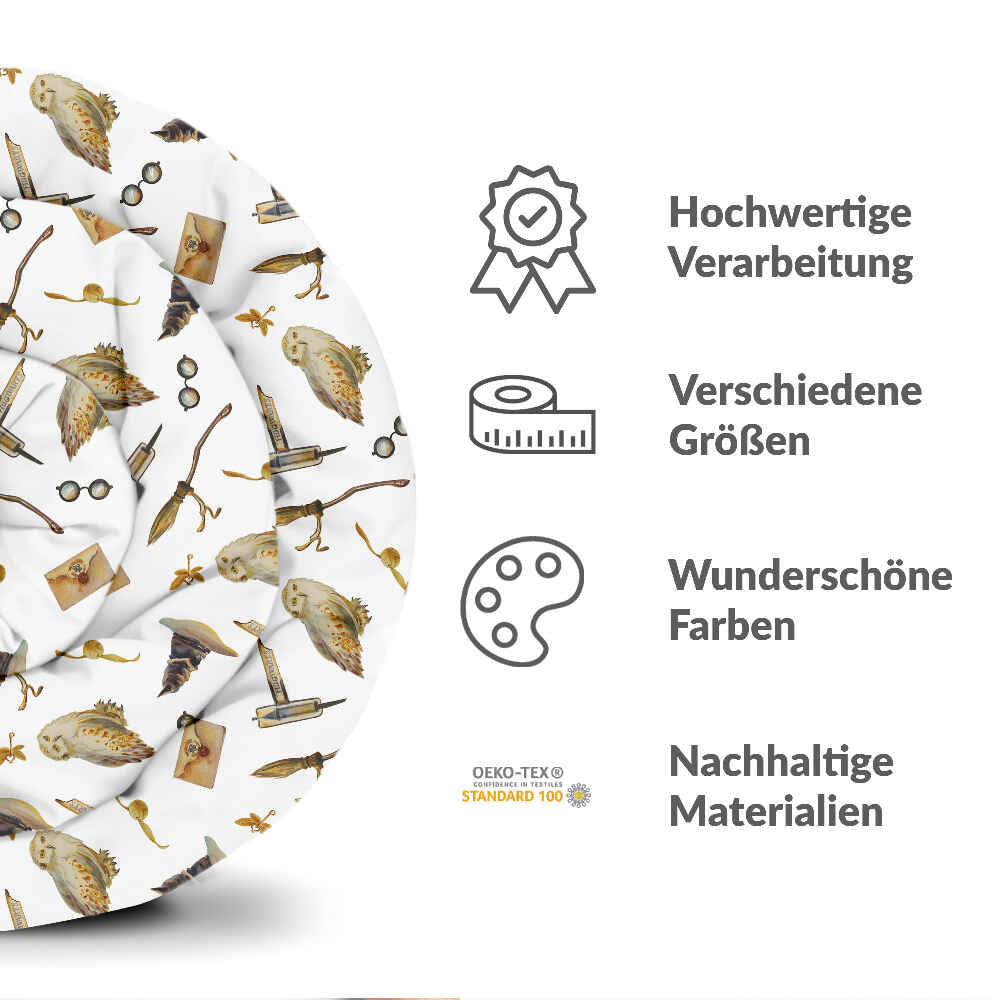 Manta terapéutica original - Funda de algodón blanca con búhos