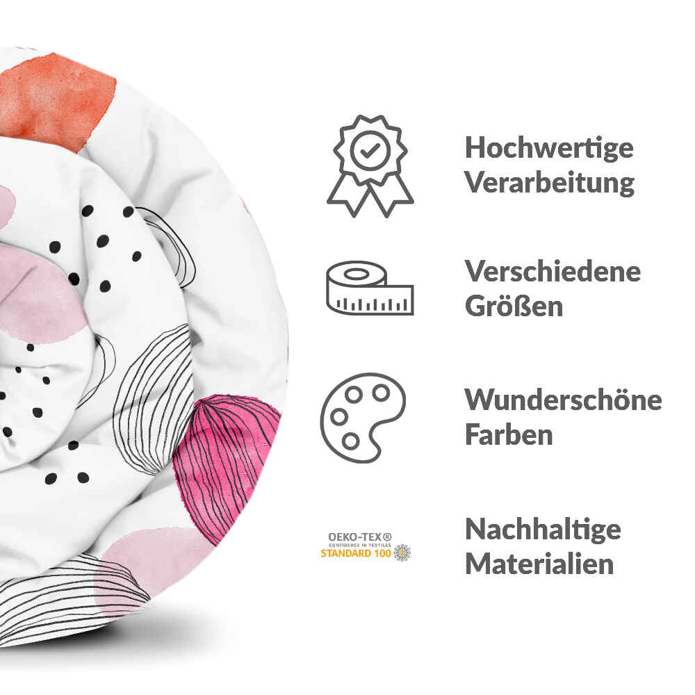 Set de ropa de cama con mantas terapéuticas círculos abstractos