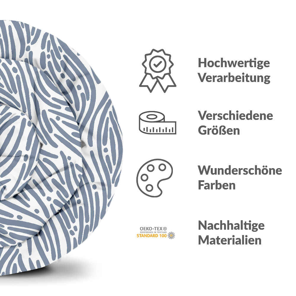 Set de ropa de cama con manta terapéutica patrón ondulado azul