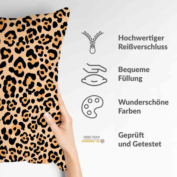 Almohada de salud con estampado de leopardo