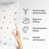 Almohada de salud puntos coloridos