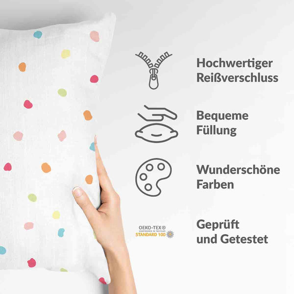 Almohada de salud puntos coloridos