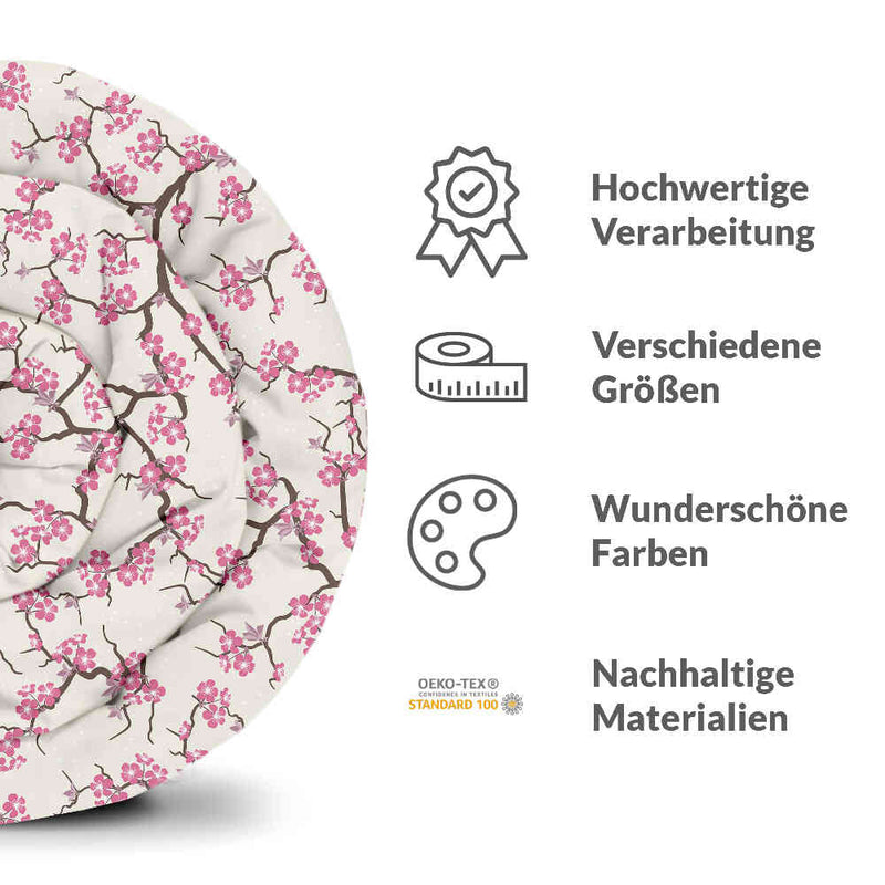 Manta terapéutica original - Funda de algodón flor de cerezo japonesa