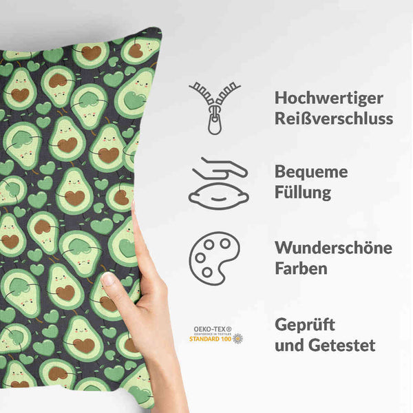 Almohada de salud Aguacates verdes