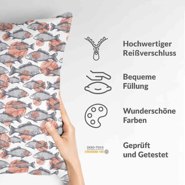 Almohada de salud peces grises