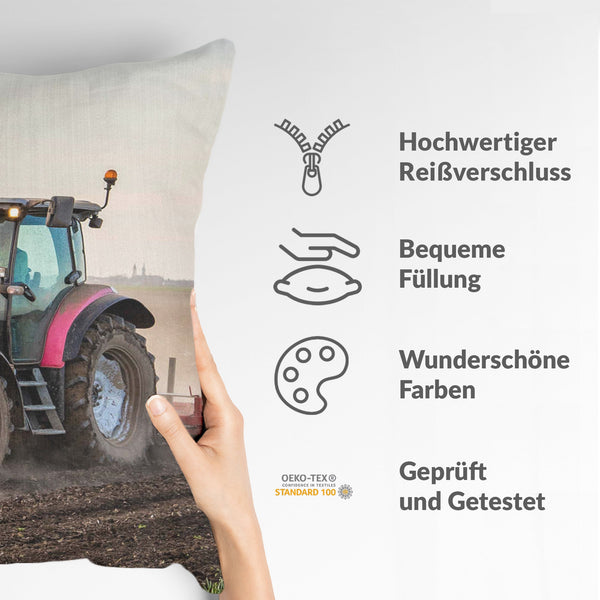 Almohada de salud con gran tractor