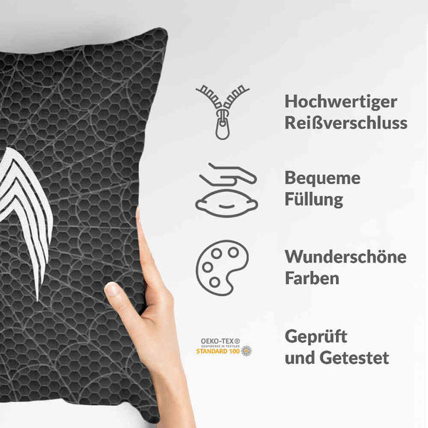 Almohada de salud negra con araña