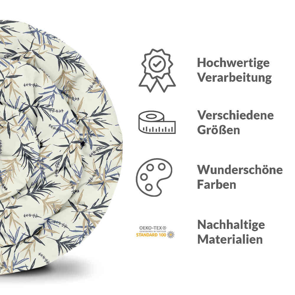 Set de ropa de cama con manta terapéutica, patrón de hojas, beige