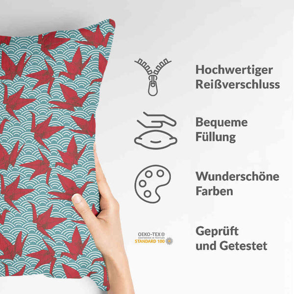 Almohada de salud roja Origami