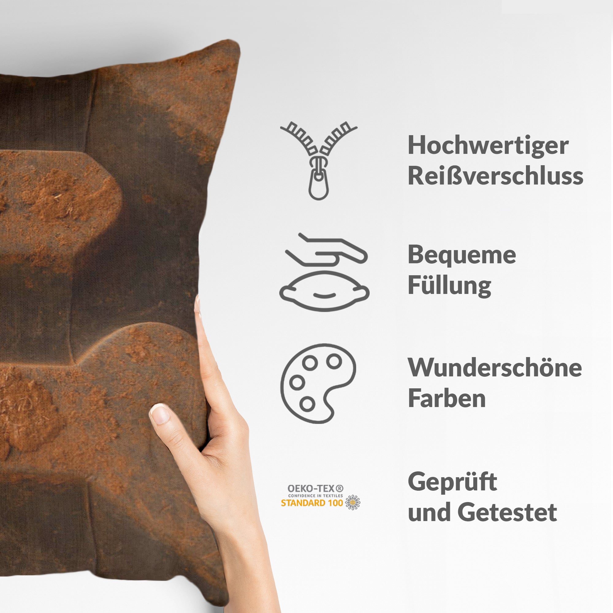 Almohada de salud Tierra marrón