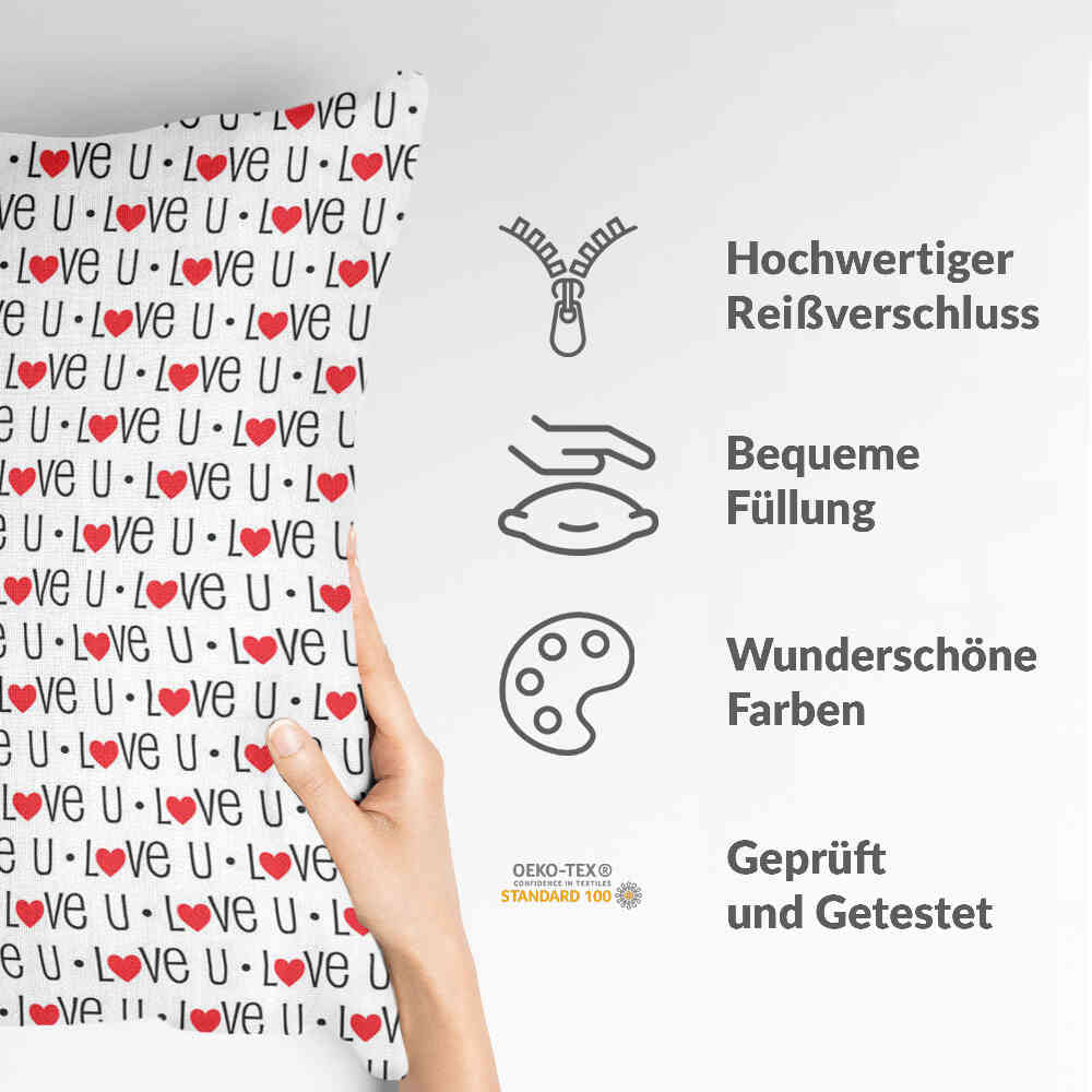 Almohada de salud blanca Love U