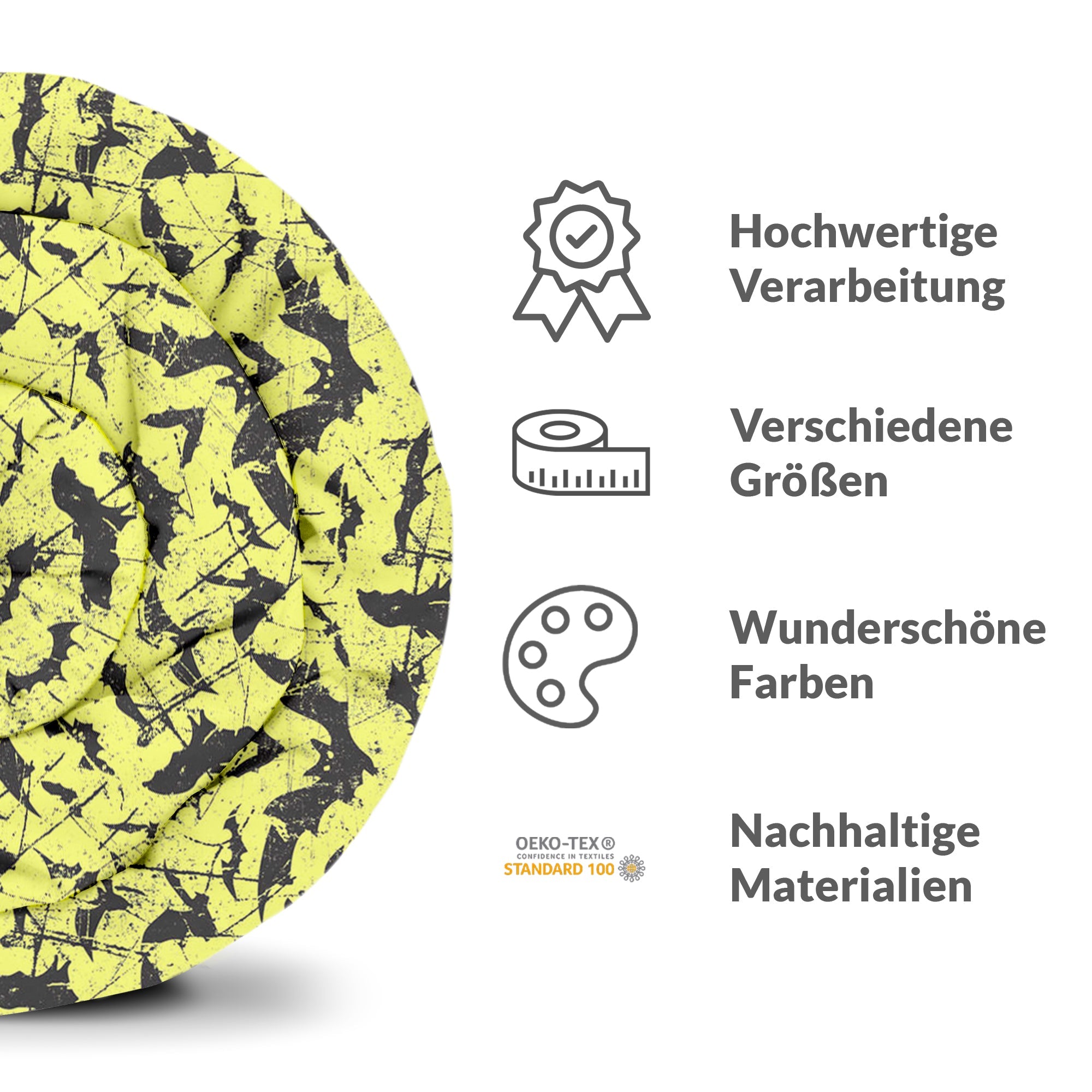 Manta terapéutica original - Funda de algodón amarilla murciélago