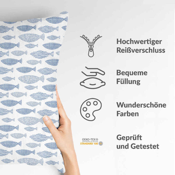 Almohada de salud peces azules